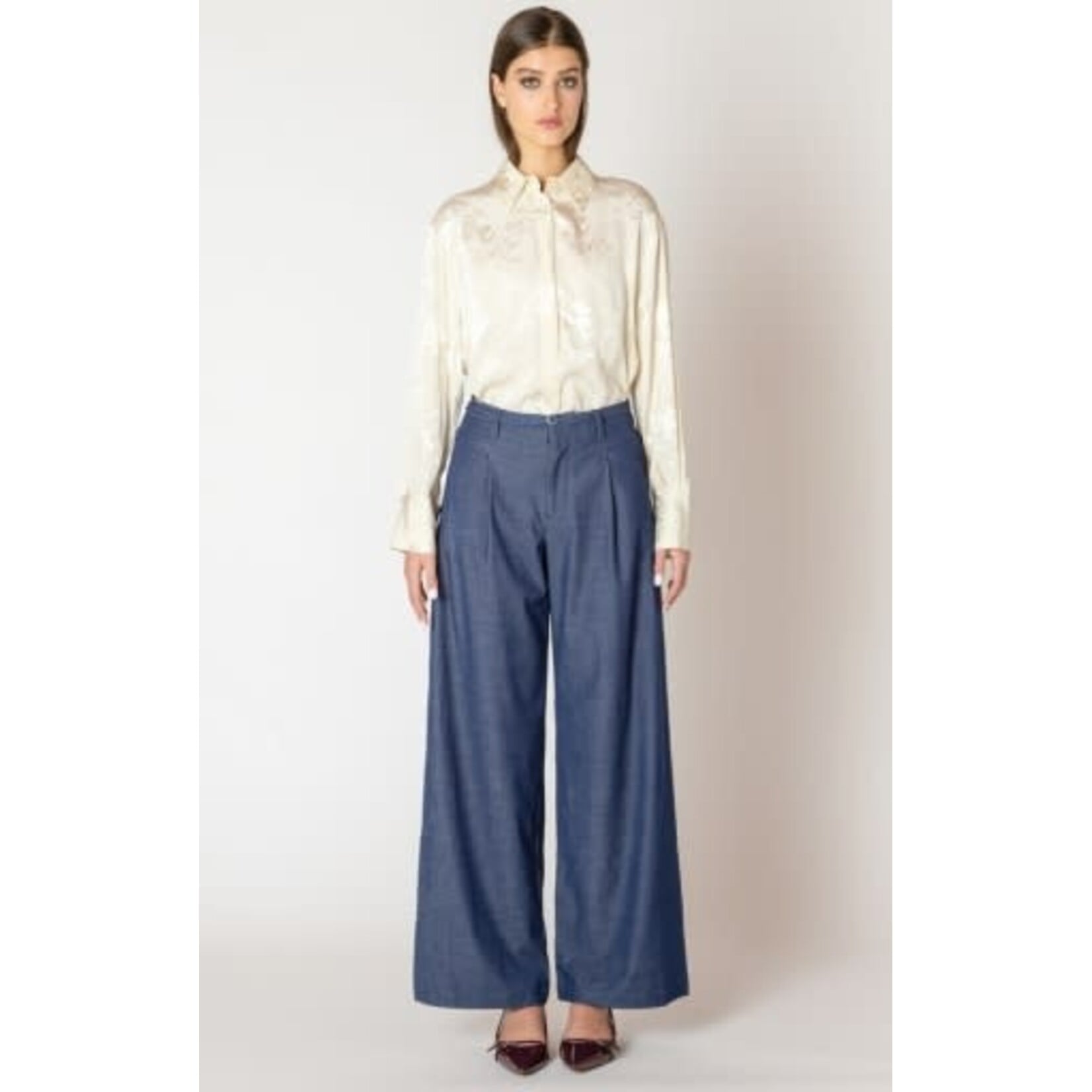 Black Tape 2622713 T - Belted Denim Effect Pants