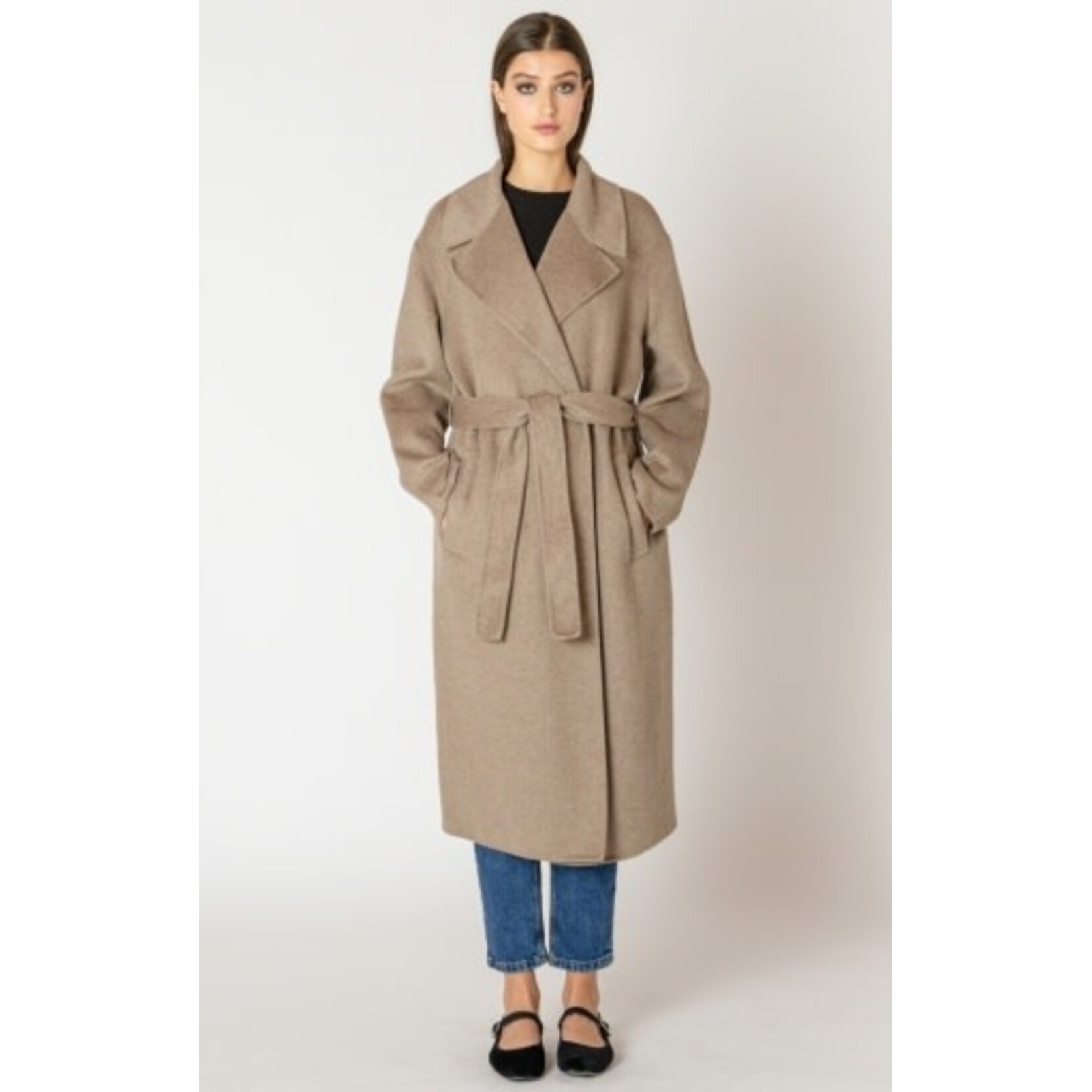 Black Tape 2629516 T - Black Tape Long Belted Coat