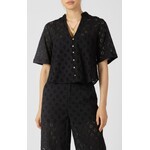 Black Tape Cutwork Embroidery Blouse – Black