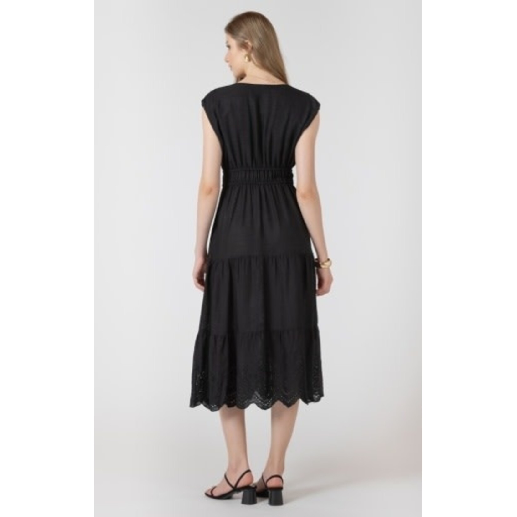 Black Tape 2722523 T - Eyelet Midi Dress – Black Wash