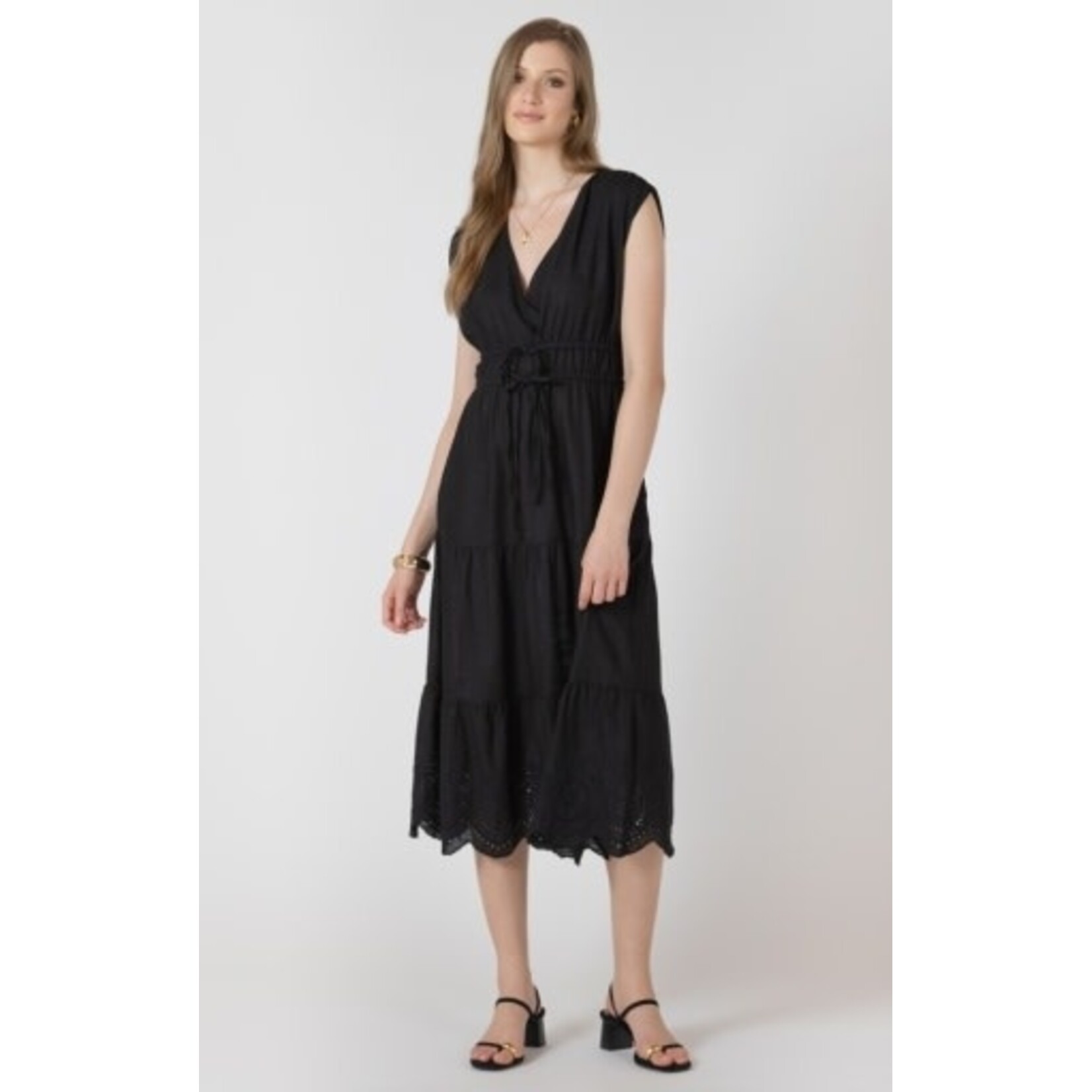 Black Tape 2722523 T - Eyelet Midi Dress – Black Wash