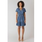 Dex Clothing Smocked Waist Tiered Mini Dress