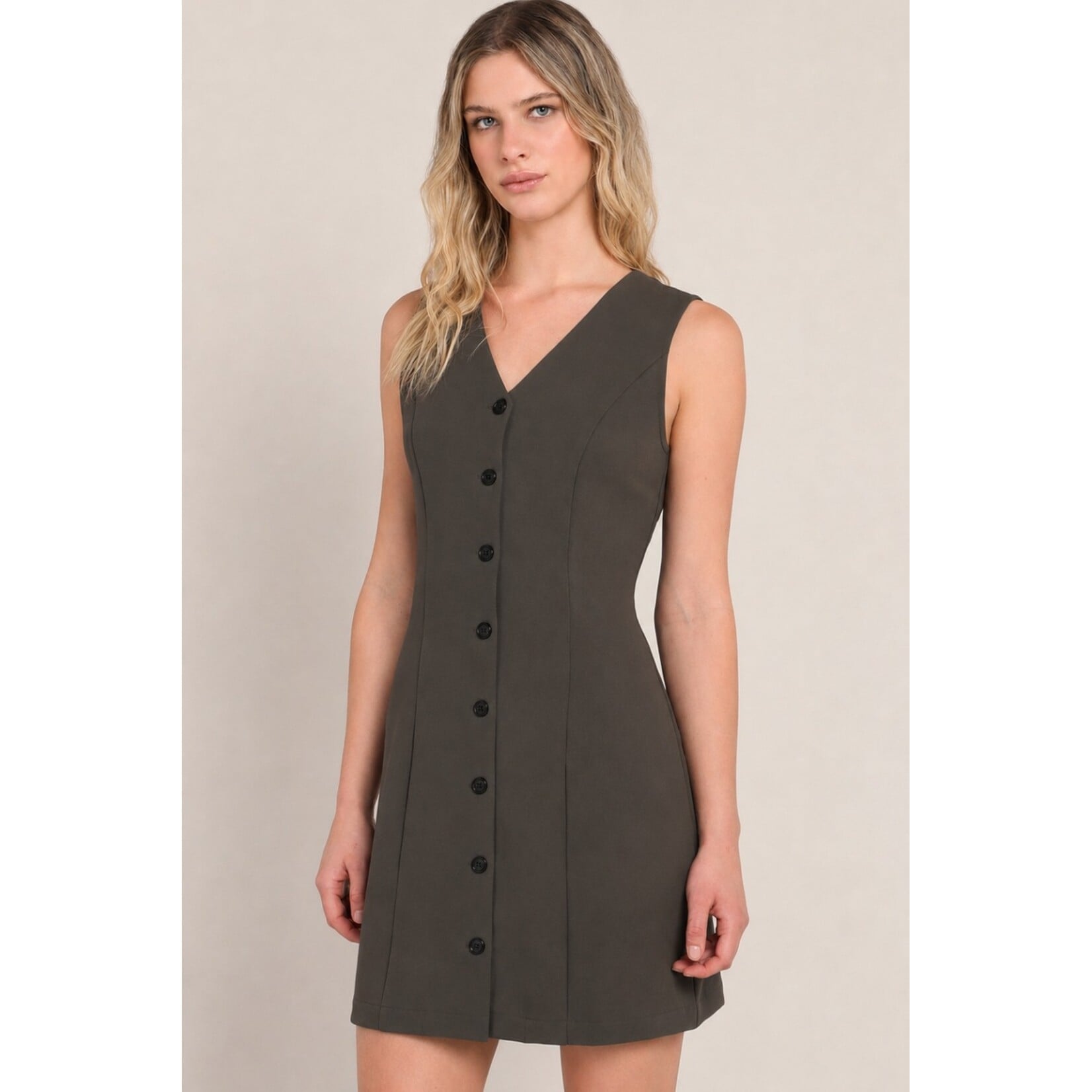 Dex Clothing 2822509 D - Button-Up Mini Dress