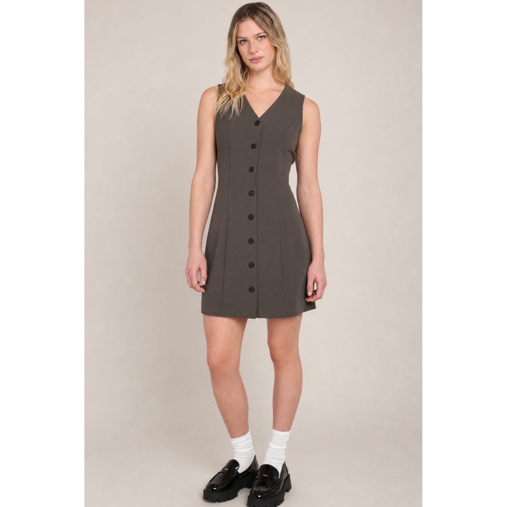 Dex Clothing 2822509 D - Button-Up Mini Dress
