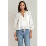 Dex Clothing Crochet Trim Blouse