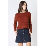 Dex Clothing Scallop Neck Chrochet Top