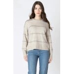 Dex Clothing Sequin Striped Sweater