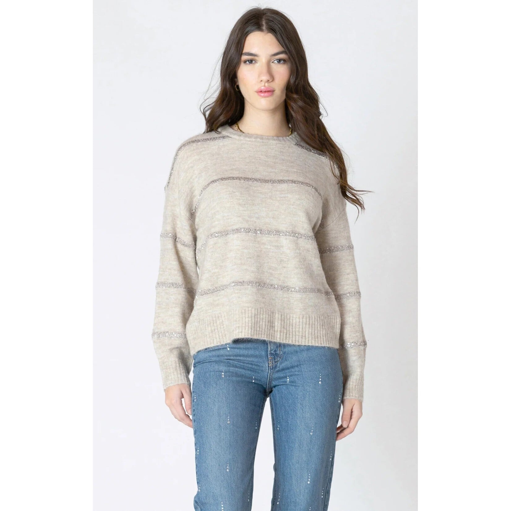 Dex Clothing 2627028 D - Sequin Striped Sweater