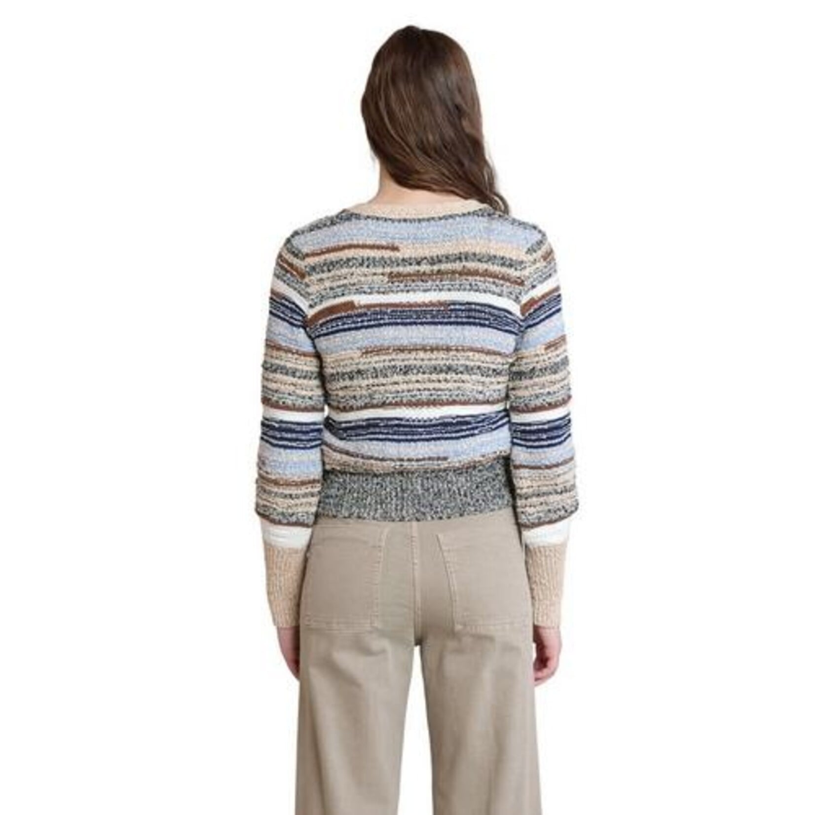 Dex Clothing 2827251 D - Moonrise Mélange Striped Cardigan