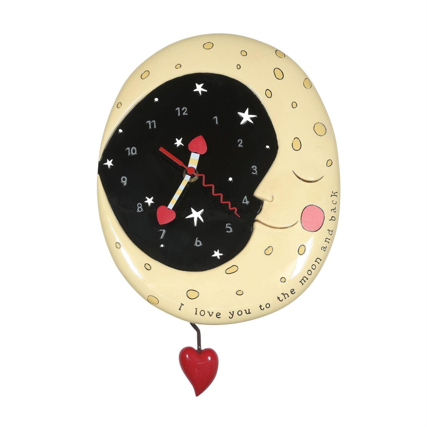 Allen Designs Love You to the Moon and Back Wall Clock