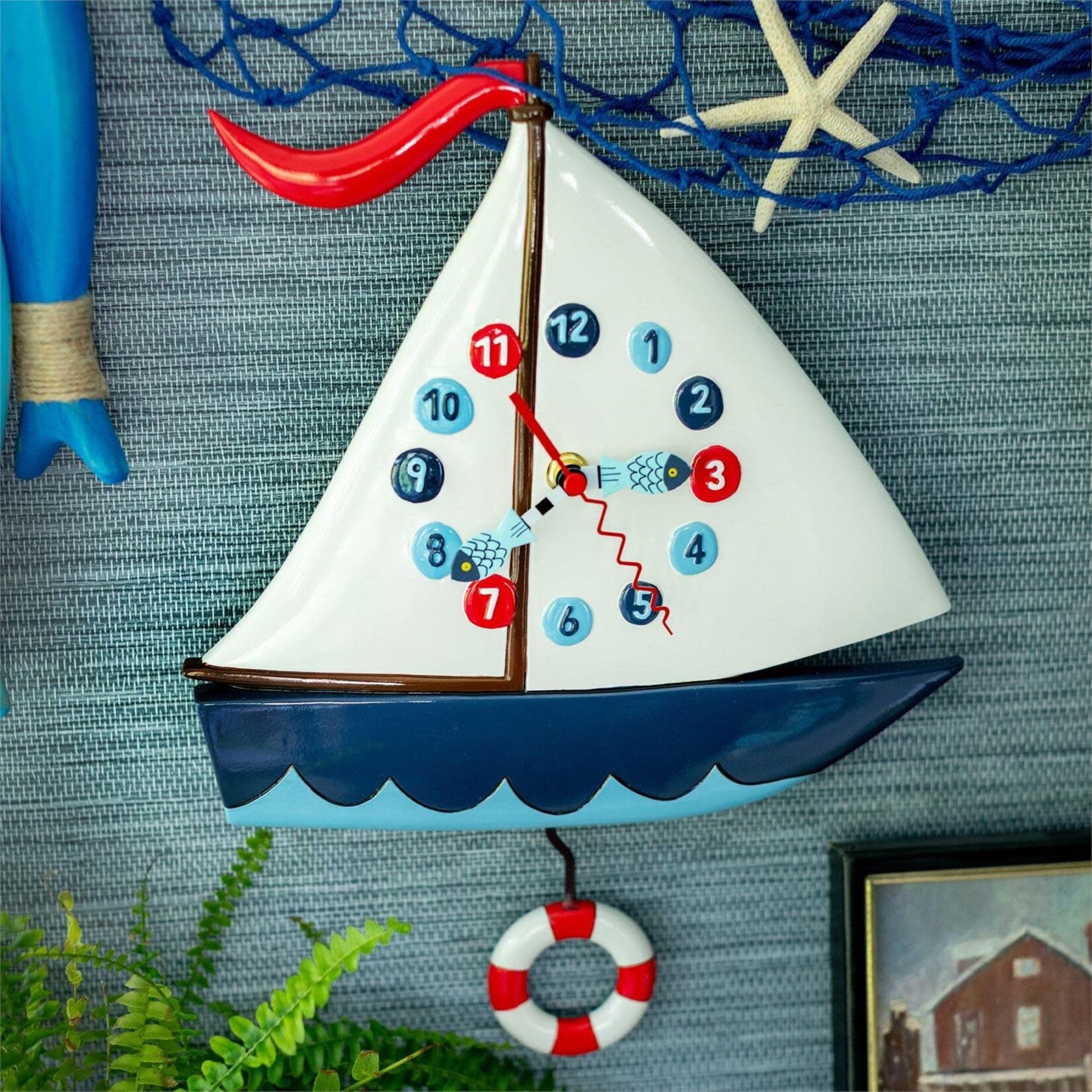 Allen Designs Smooth Sailing Wall Clock