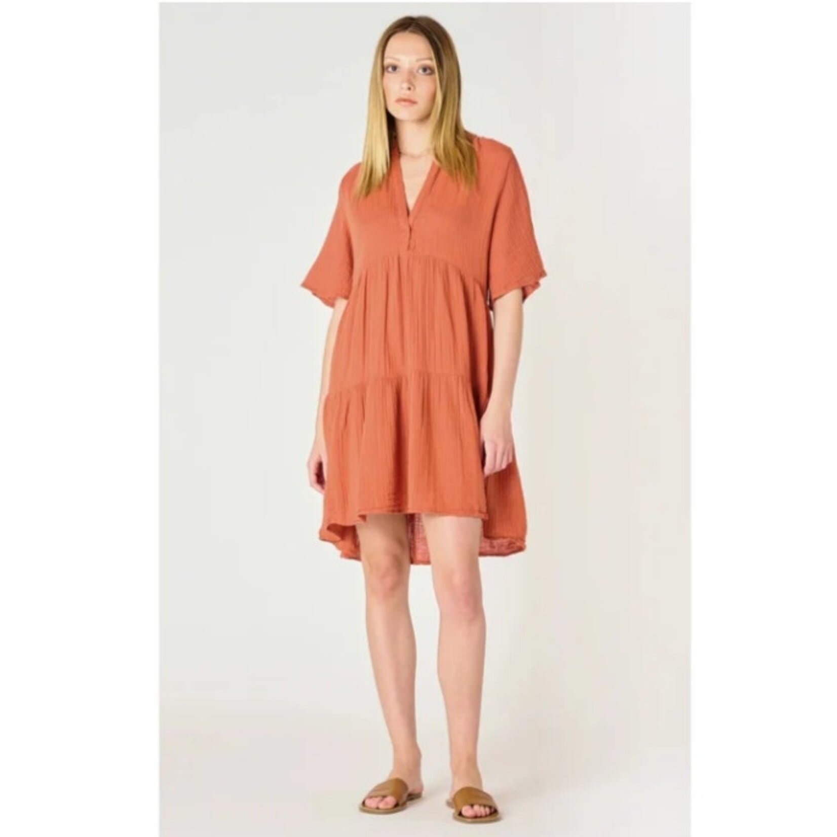 Dex Clothing 2522507 - Flowy Tiered Mini Dress