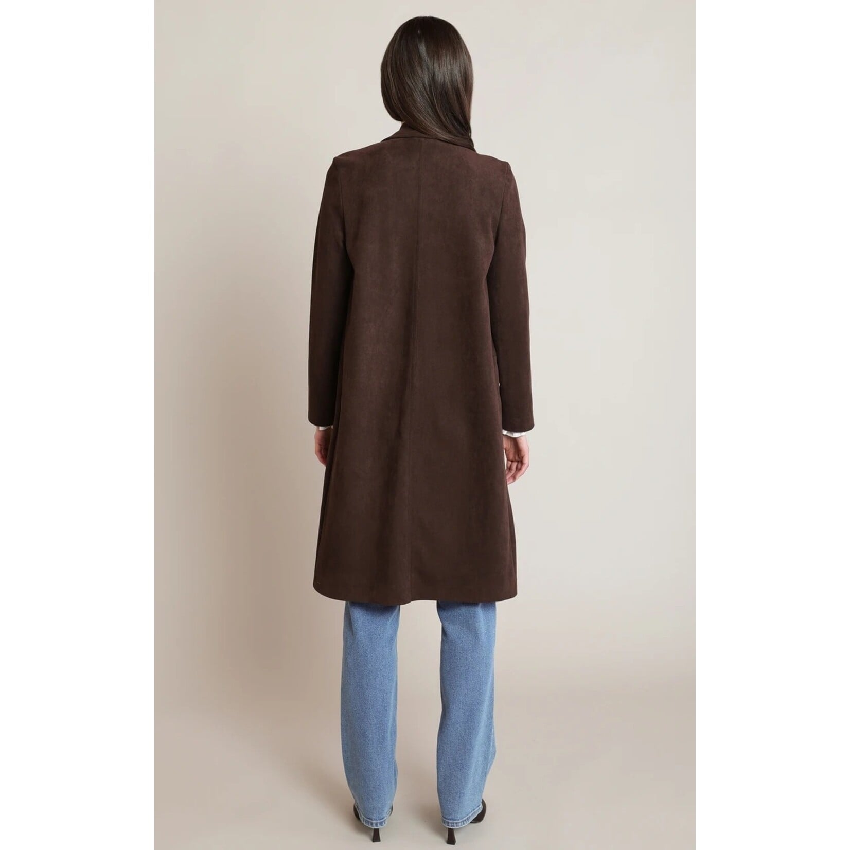 Black Tape 2829753 T - Faux Suede Longline Coat