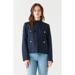 Black Tape Textured Navy Jacket