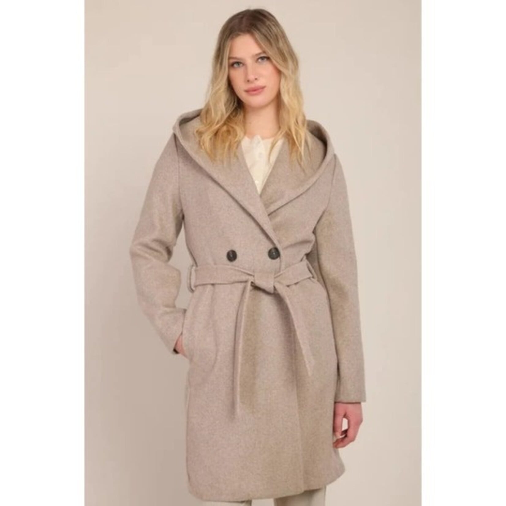 Room 34 2829011 DG - Belted Hooded Coat