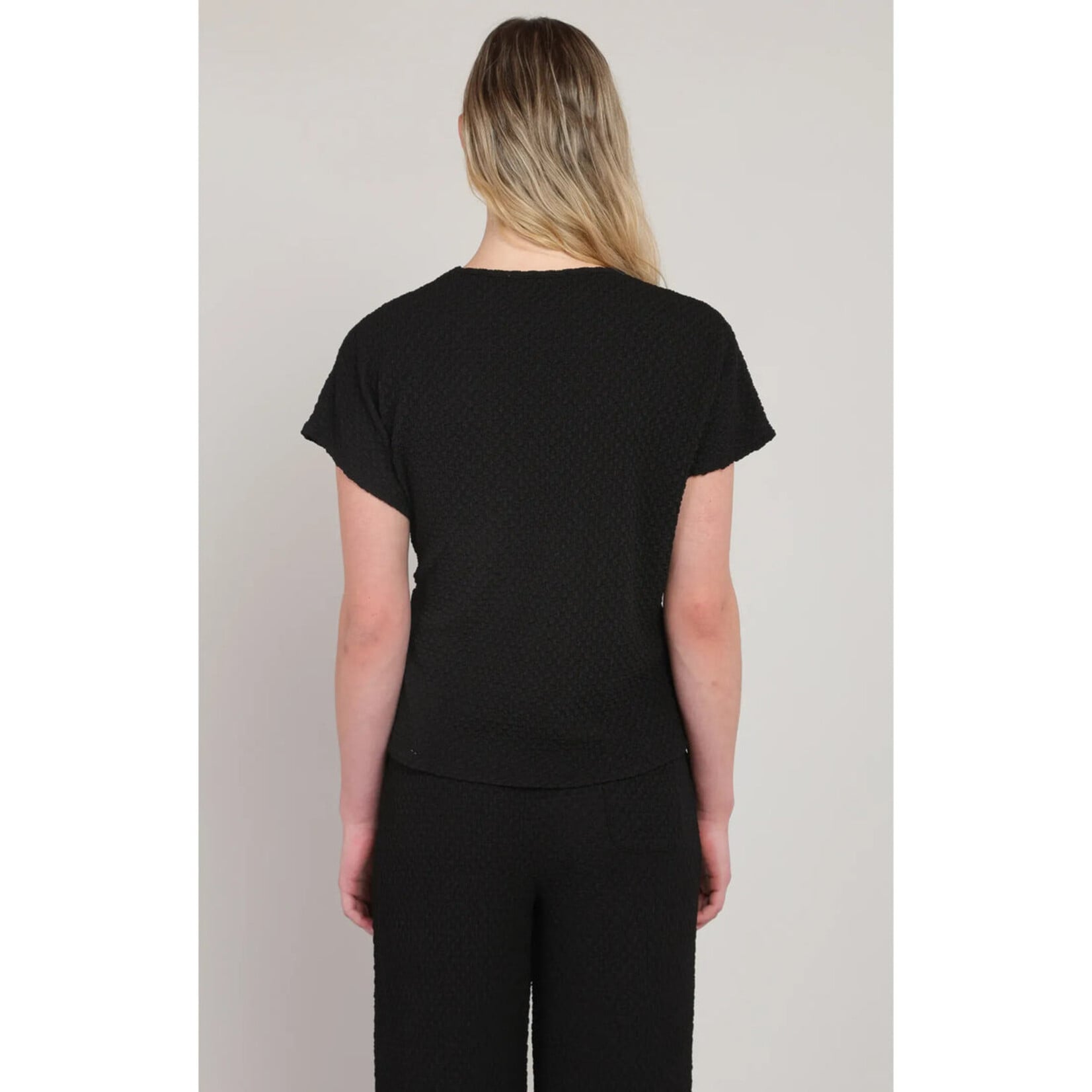 Room 34 2824009 DG - Textured Tie-Detail Top