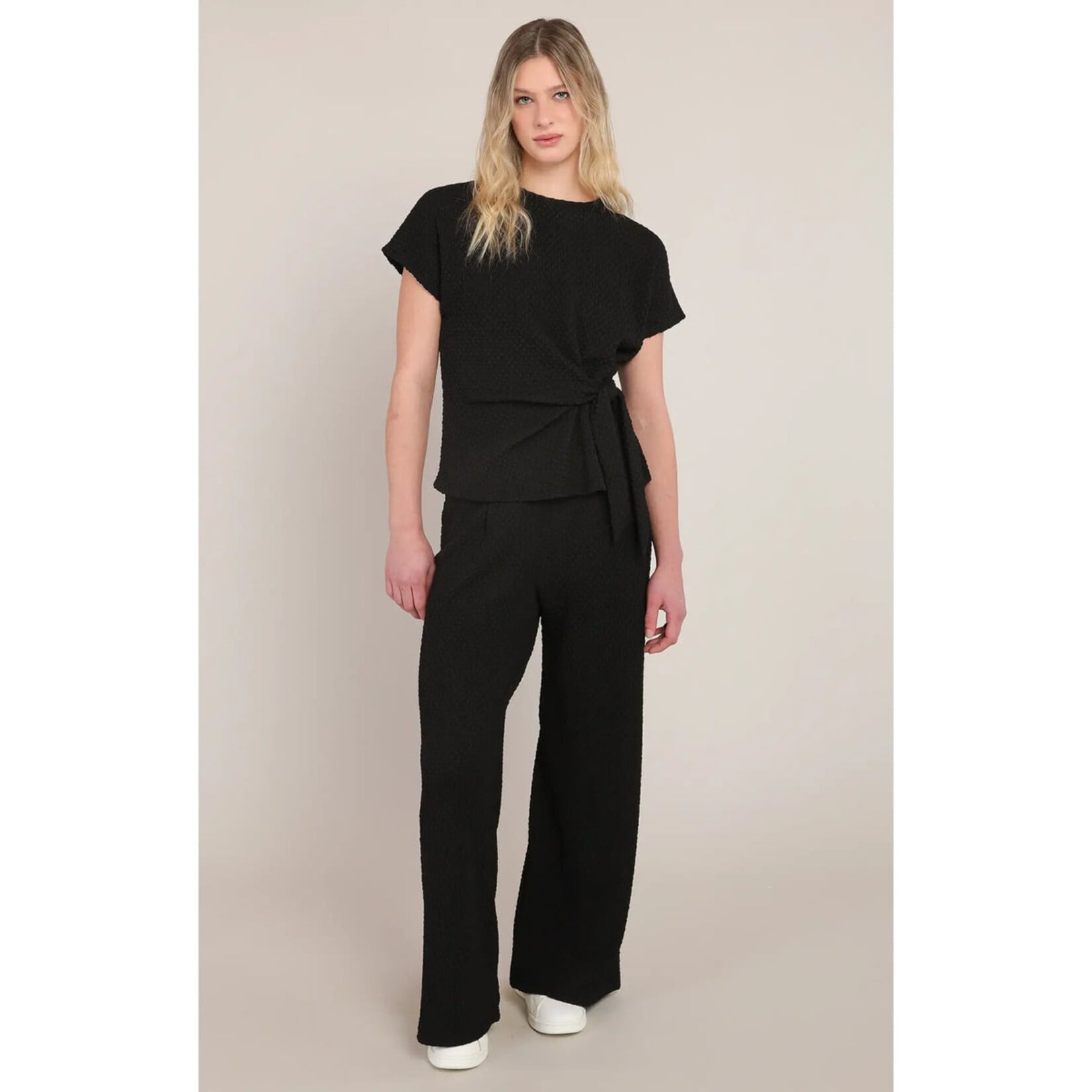 Room 34 2822204 DG - Textured Wide Leg Pant