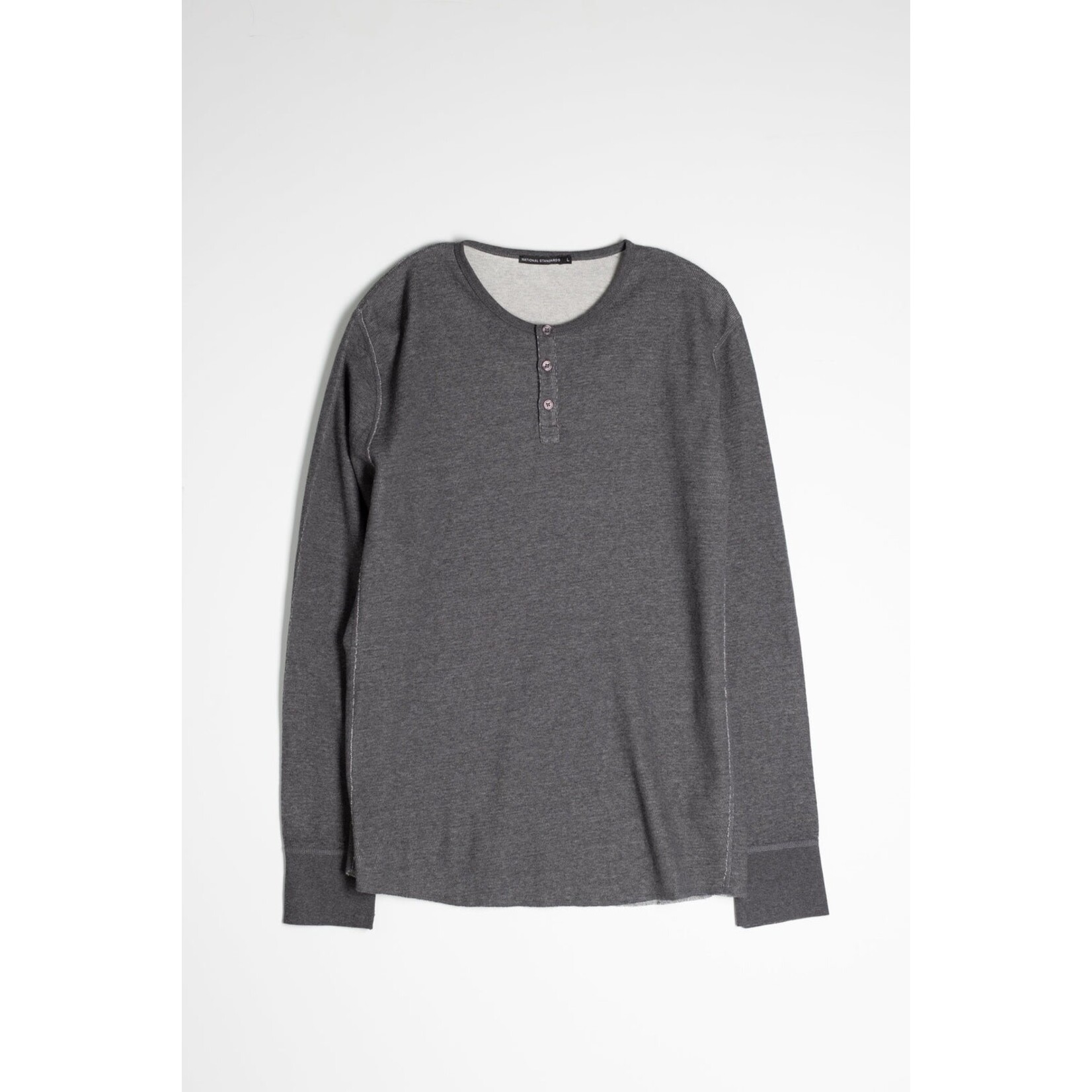 National Standards NS2154 - Mesh Thermal Long Sleeve Henley Shirt