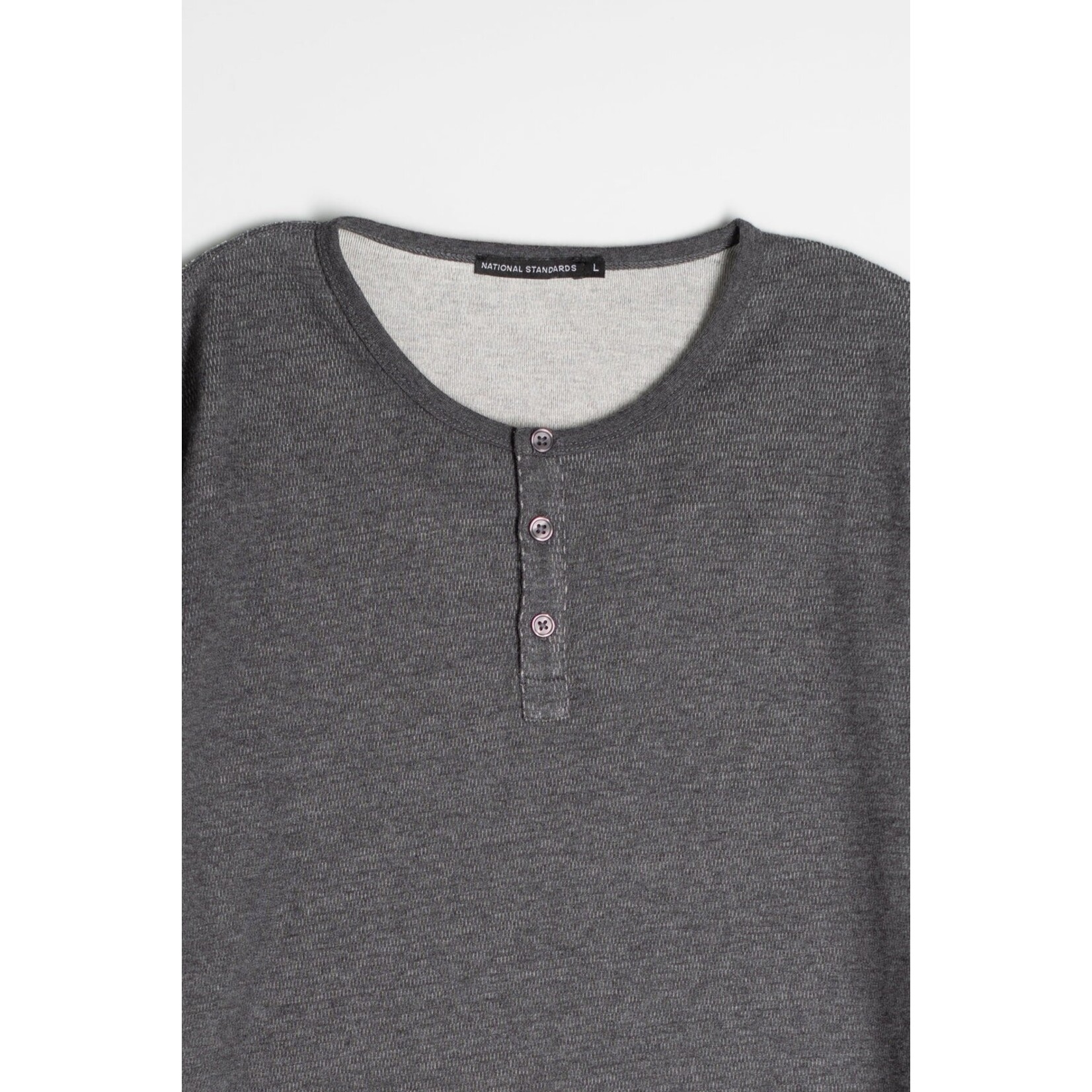 National Standards NS2154 - Mesh Thermal Long Sleeve Henley Shirt