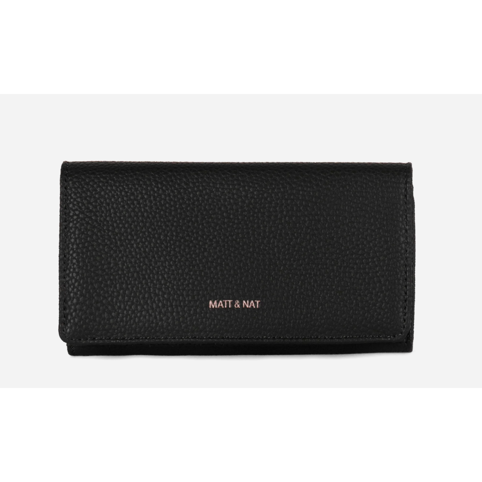 Matt & Nat Mairi 2-Way Folding Wallet - Grain Collection - Black