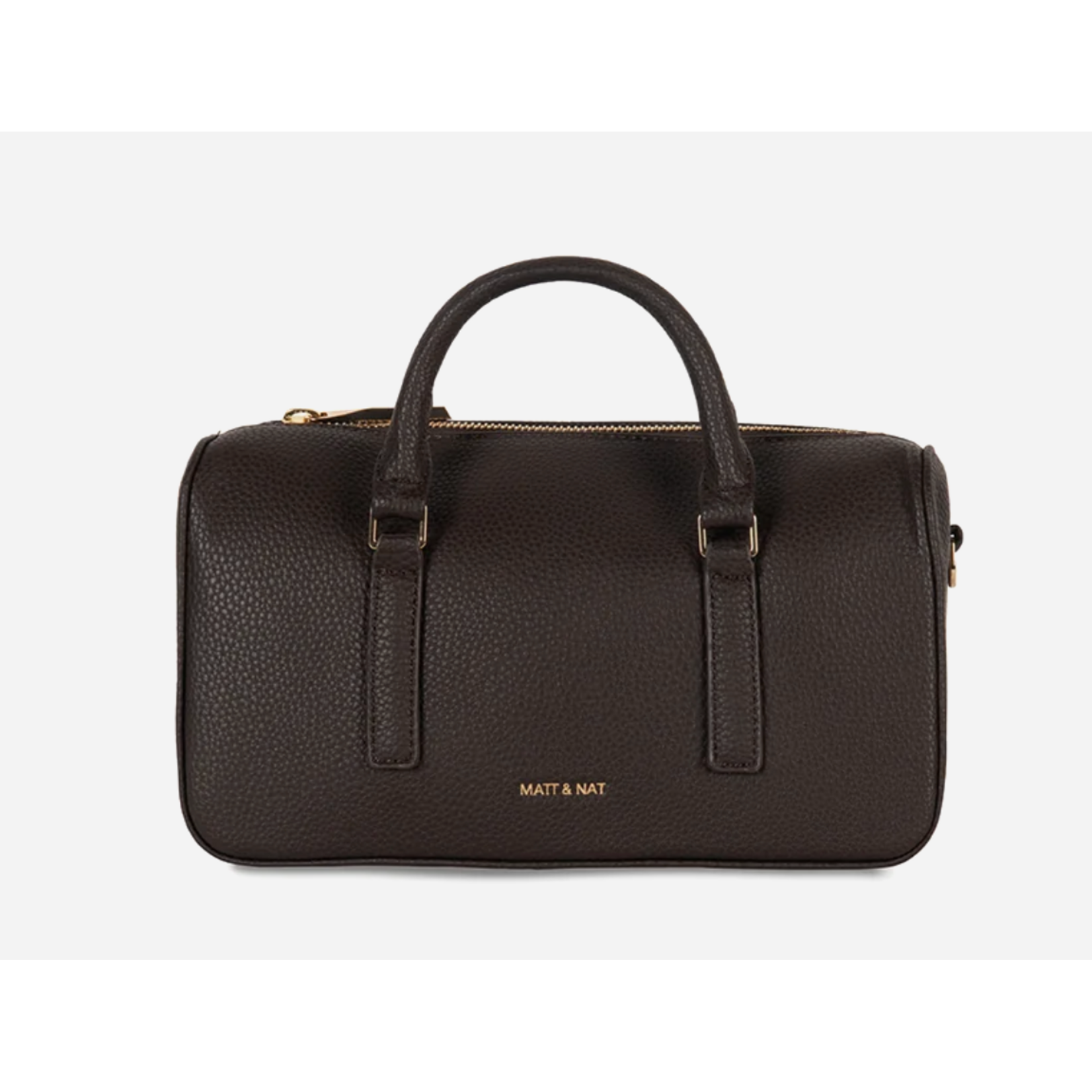 Matt & Nat Luce Satchel Handbag with Crossbody Strap - Grain Collection - Fudge