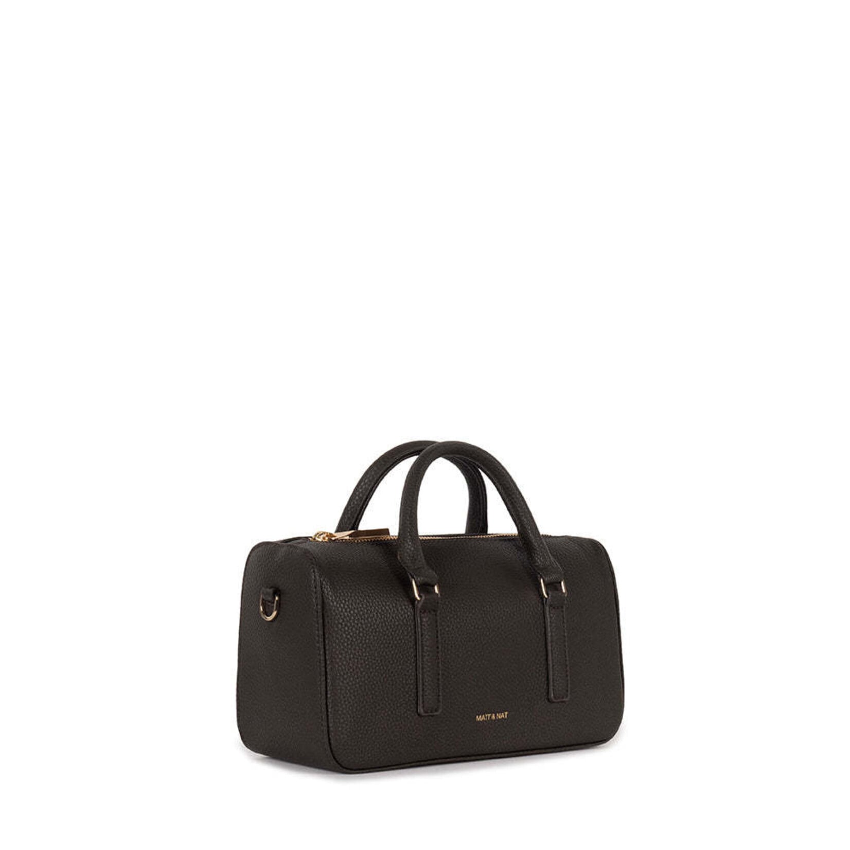 Matt & Nat Luce Satchel Handbag with Crossbody Strap - Grain Collection - Fudge