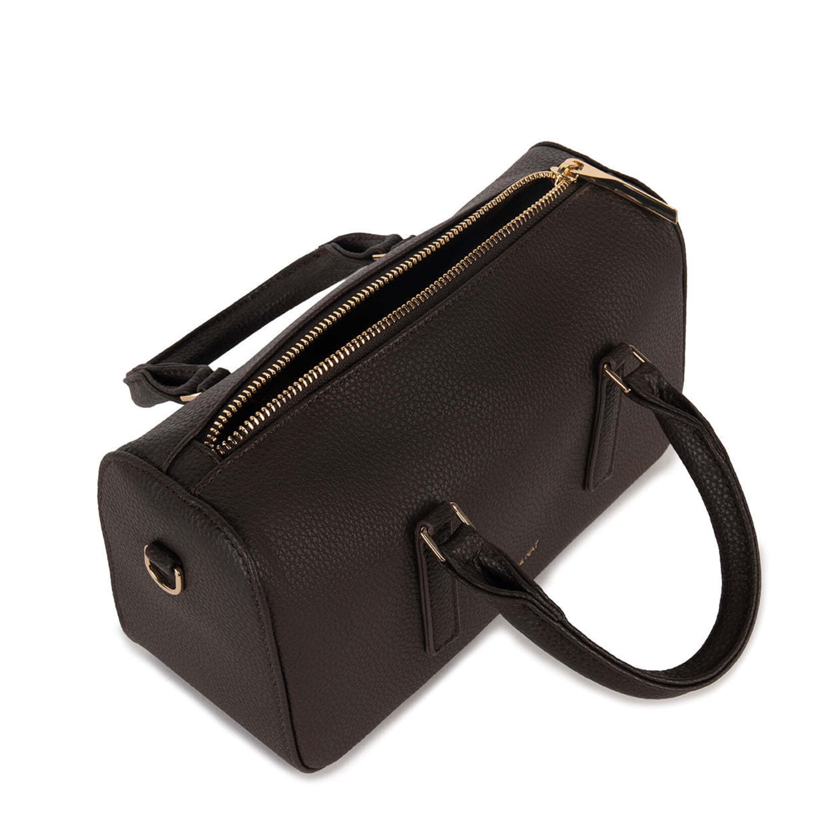 Matt & Nat Luce Satchel Handbag with Crossbody Strap - Grain Collection - Fudge
