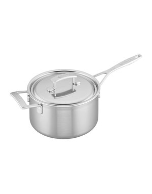 Demeyere Sauce Pan 4qt w/Lid & Helper Handle SS Industry