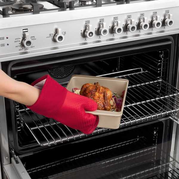 OXO Oven Mitt Cotton/Silicone Red 006