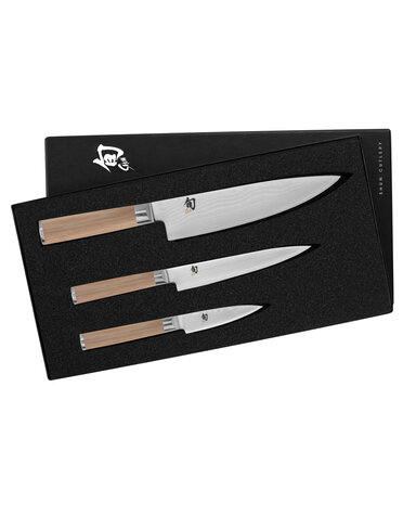 Shun Cutlery Knife Set 3pc Starter Blonde