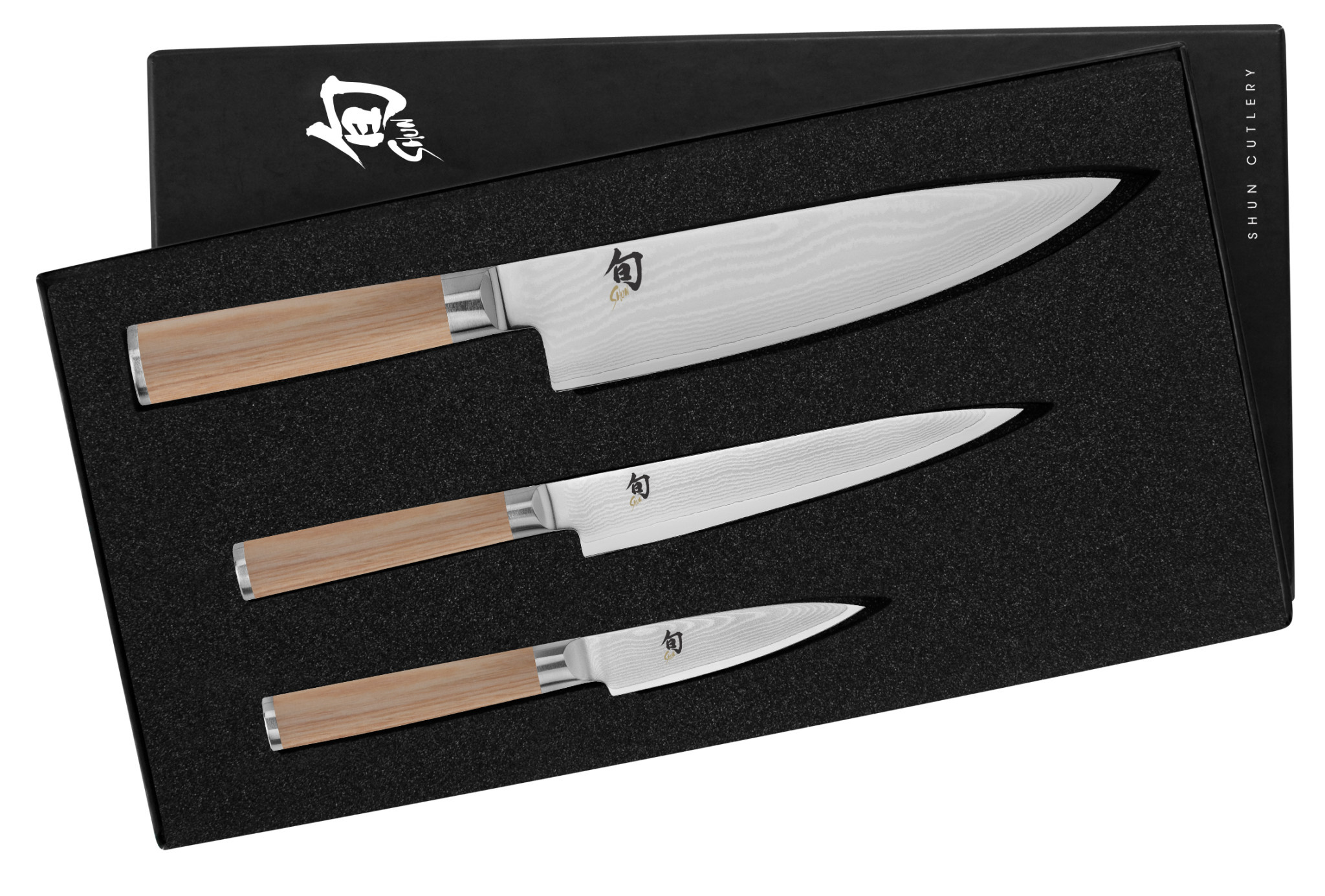 Shun Cutlery Knife Set 3pc Starter Blonde
