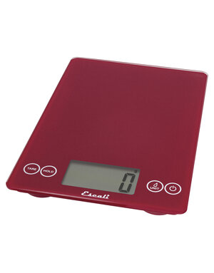 Escali Scale 15lb Digital Arti Glass Rio Red