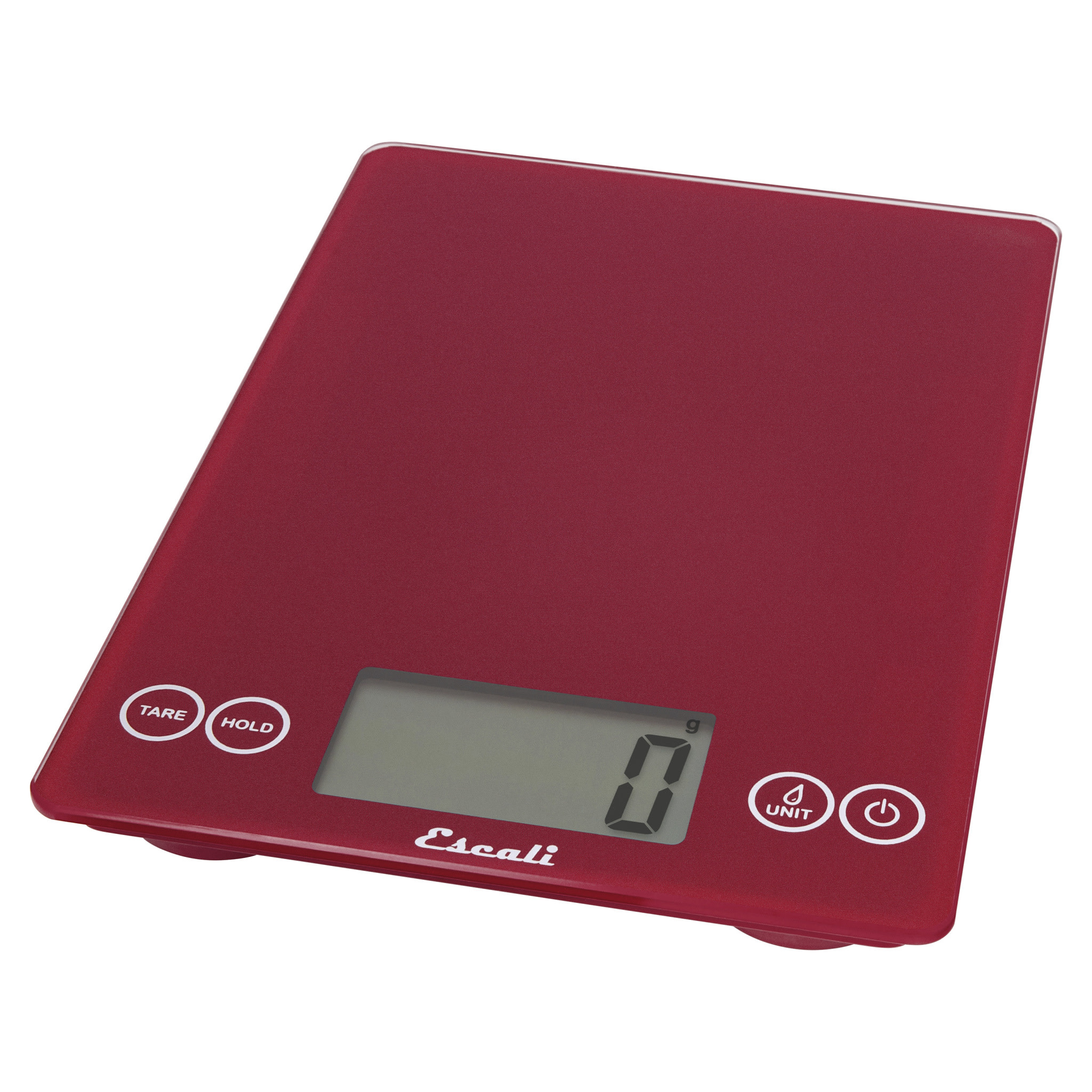 Escali Scale 15lb Digital Arti Glass Rio Red