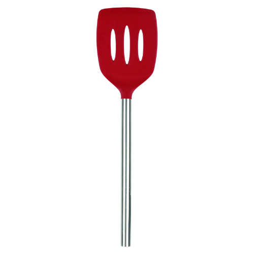 Tovolo Silicone Slotted Turner w/ SS Handle- Red