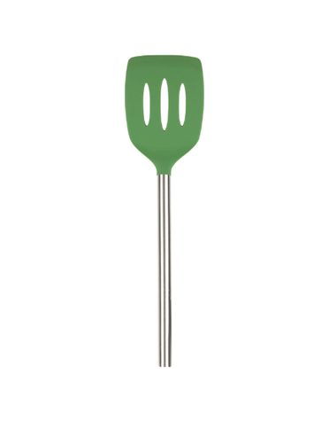 Tovolo Silicone Slotted Turner w/ SS Handle- Green