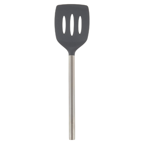 Dayglow Silicone Slotted Turner w/ SS Handle- Charcoal