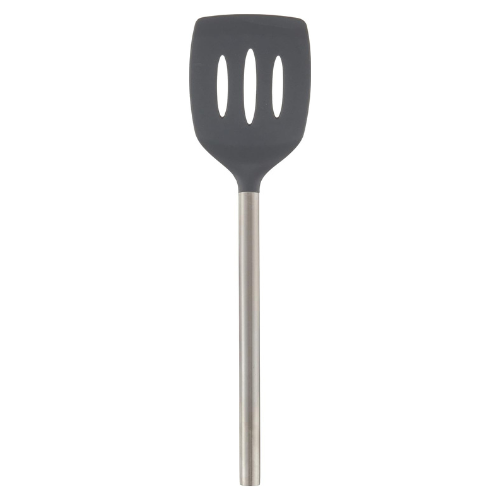 Tovolo Silicone Slotted Turner w/ SS Handle- Charcoal