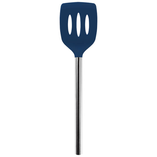 Tovolo Silicone Slotted Turner w/ SS Handle- Blue