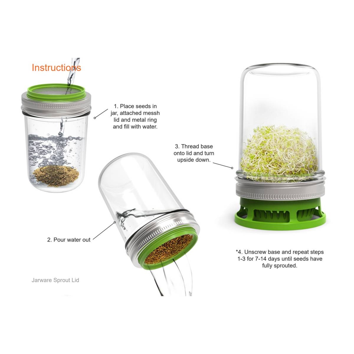 Jarware Seed Sprouter- Jar Attachment