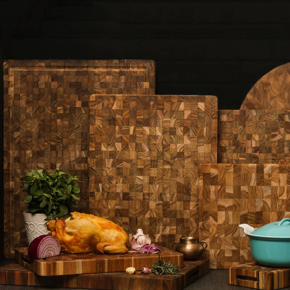 Teak Haus Butcher Block Cutting Board 16x12