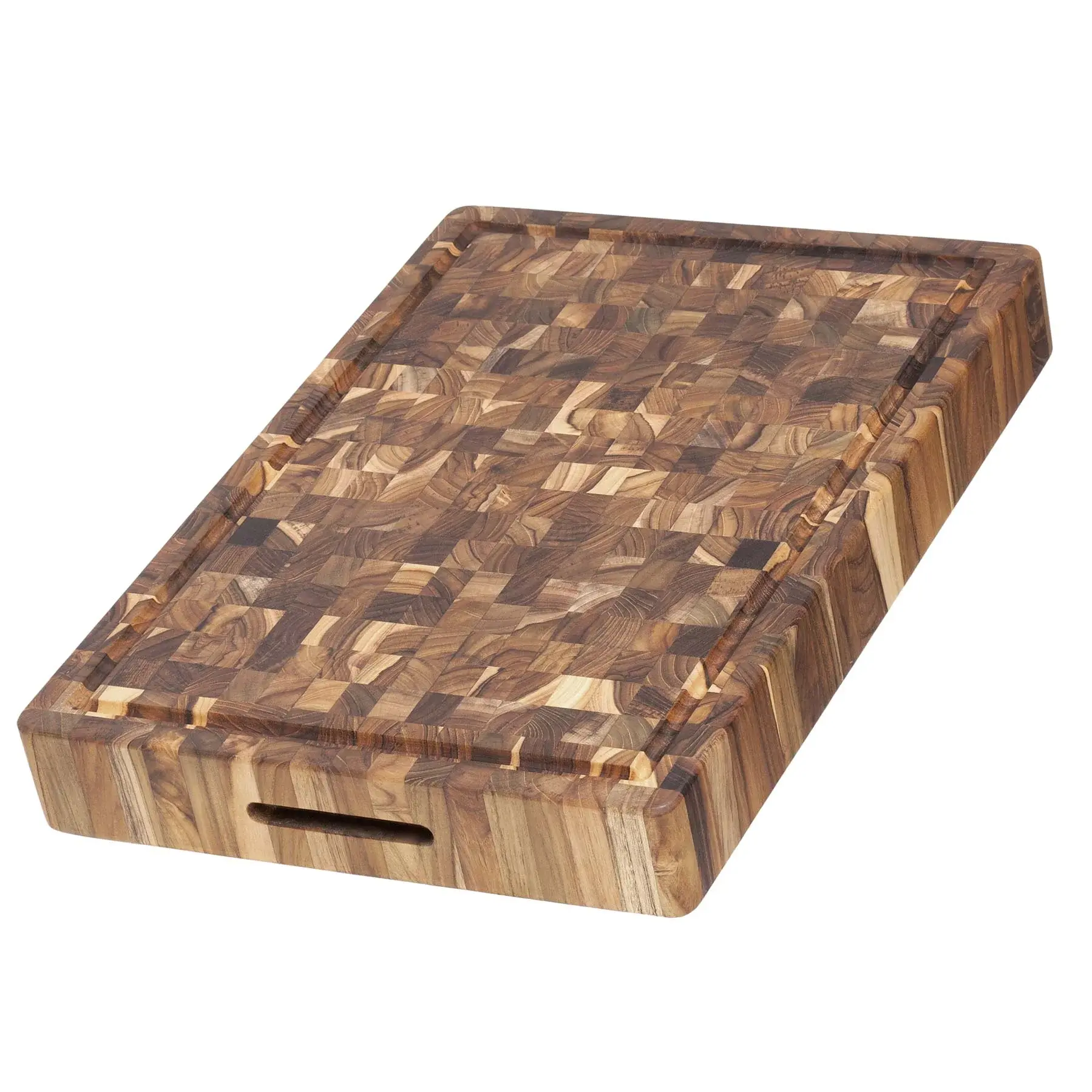 Teak Haus Butcher Block Cutting Board w/ Juice Canal 20x14