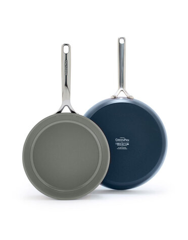 Greenpan Oxford Blue Ceramic Fry Pan Set 2pc 9.5/11"