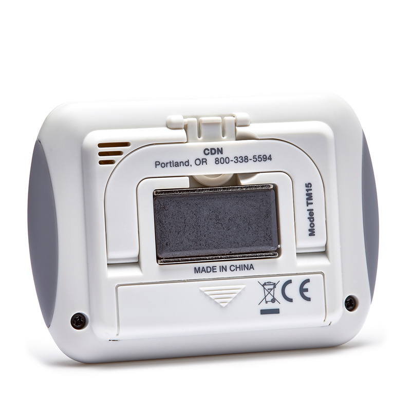 CDN PT2 Timer Digitale 4 In 1 – Conta 100 Ore, Cronometro E Orologio – 4 Canali Con Allarmi Distinti – Supporto Magnetico E Da Tavolo – Bianco
