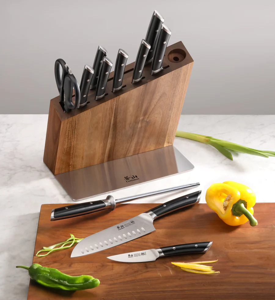 Cangshan Cutlery Helena Black 12pc HUA Knife Block Set
