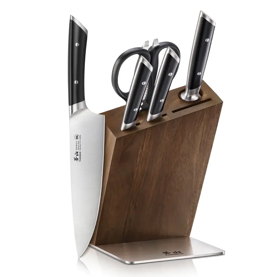 Helena Black 6pc HUA Knife Block Set The Kitchen Engine
