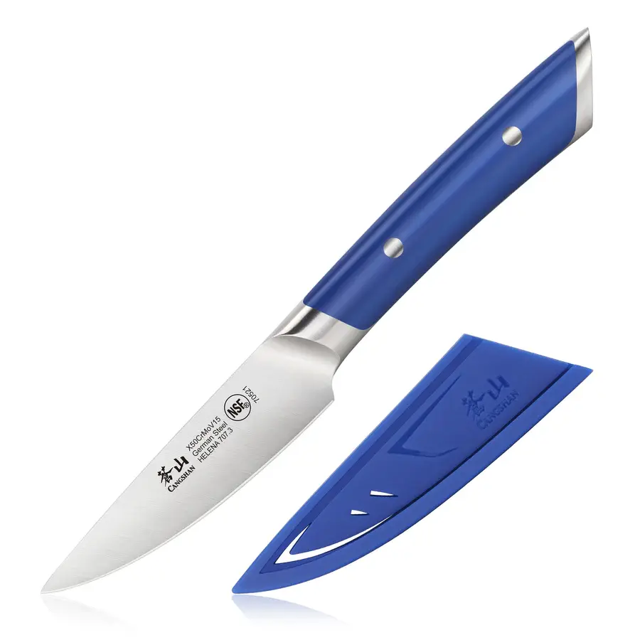 Cangshan Cutlery Paring 3.5" w/Sheath Helena- Blue