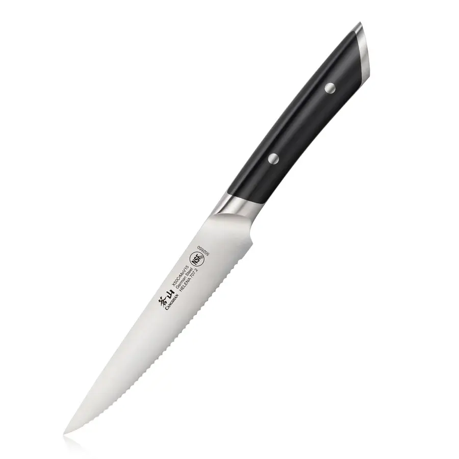 Cangshan Cutlery Utility 5" Serrated Helena- Black