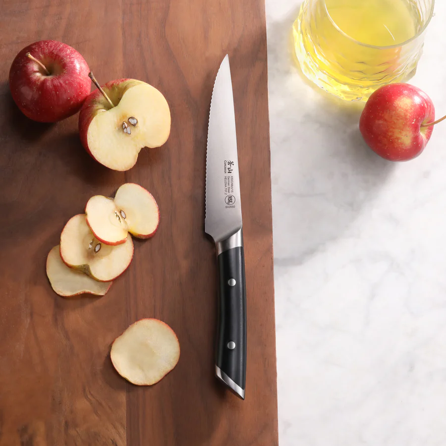 Cangshan Cutlery Utility 5" Serrated Helena- Black