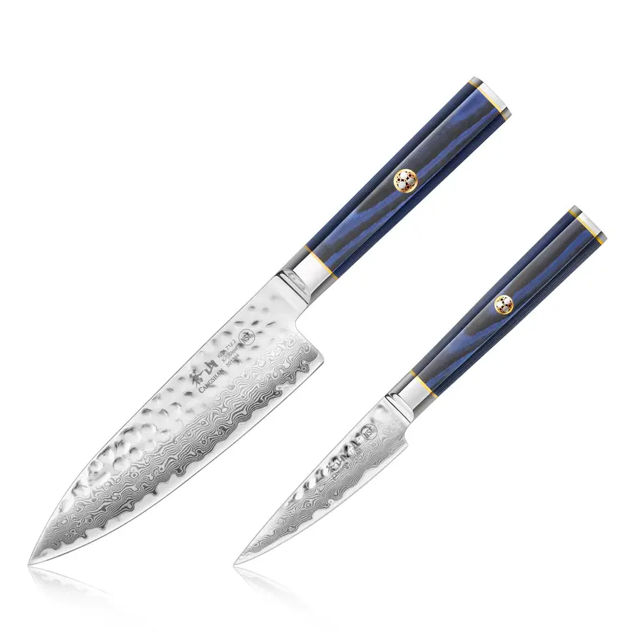 Cangshan Cutlery Starter Knife 2pc Set KITA w/Ash Wood Box