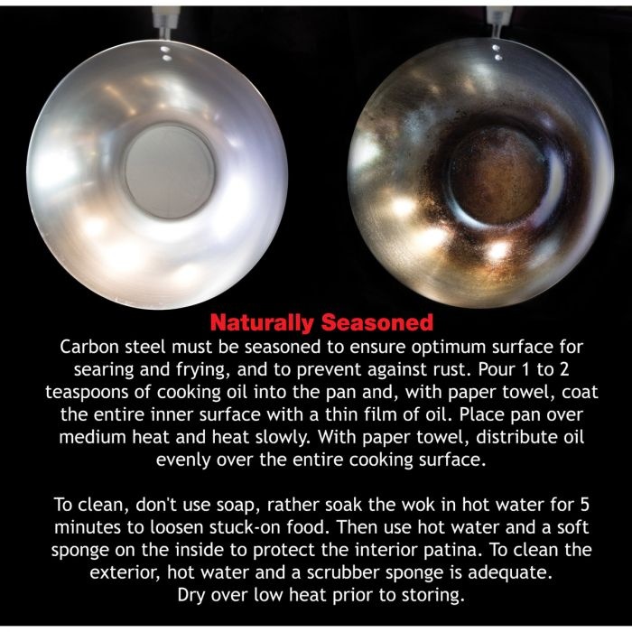 Harold Import Co Carbon Steel Wok 14"